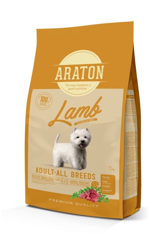 Araton Dog Araton Dry Food For Dogs Adult All Breeds with Lamb 15 kg