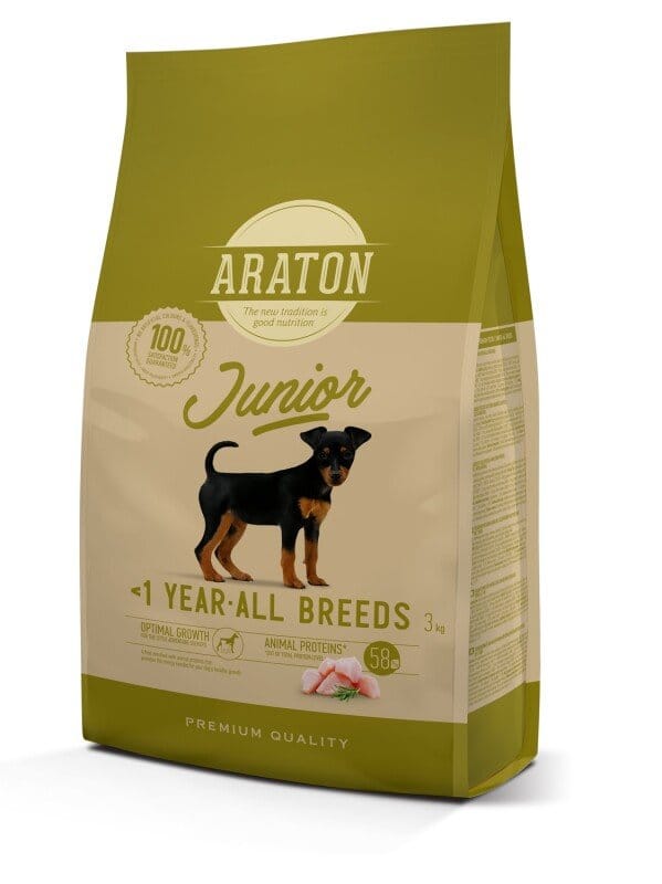 Araton Dog Araton Dry Food For Dogs Junior All Breeds 3 Kg