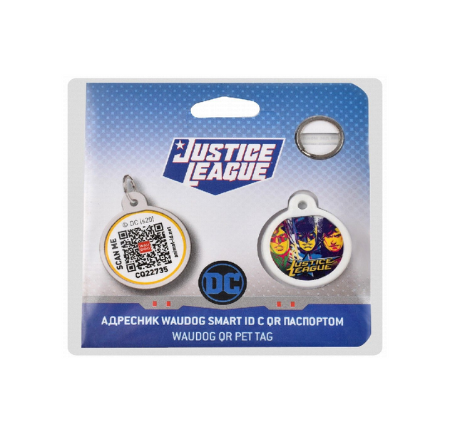 Print Smart ID Pet Tag Wau Dog Multicolored Justice League