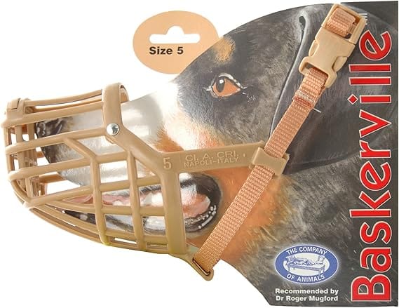 Baskerville Dog Company of Animals Baskerville Dog Muzzle Size 5 Suitable for Cocker Spaniel Corgi