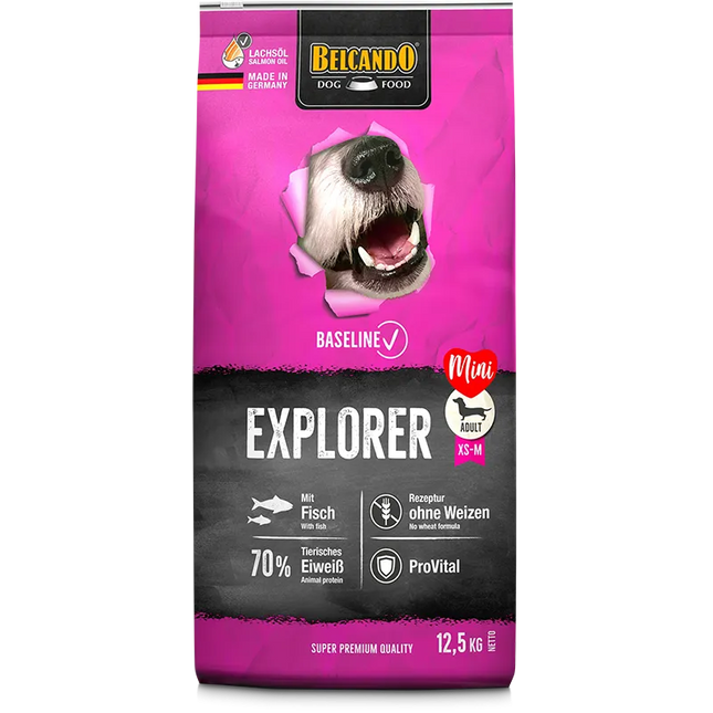 Belcando Baseline Explorer Dry Food with fish for XS to M Breed Adult Dogs 4 kg
