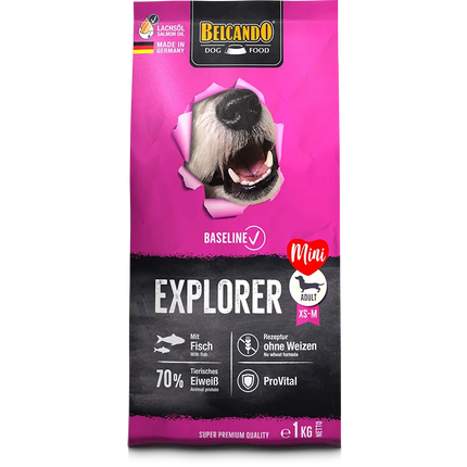 Belcando Baseline Explorer Dry Food with fish for XS to M Breed Adult Dogs 1 kg