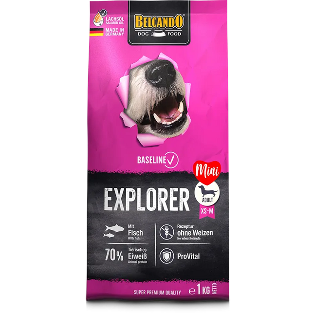 Belcando Baseline Explorer Dry Food with fish for XS to M Breed Adult Dogs 1 kg
