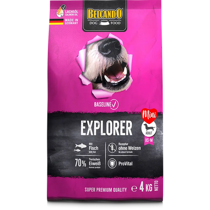 Belcando Baseline Explorer Dry Food with fish for XS to M Breed Adult Dogs 4 kg