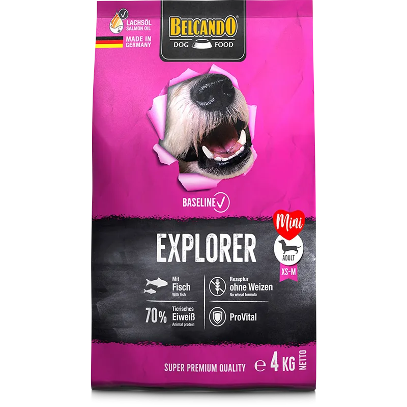 Belcando Baseline Explorer Dry Food with fish for XS to M Breed Adult Dogs 4 kg