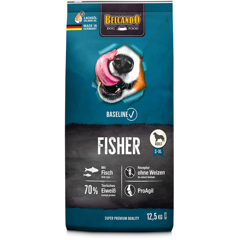 Belcando Baseline Fisher Dry Food with Fisher for S to XL Breed Adult Dogs 12.5 kg