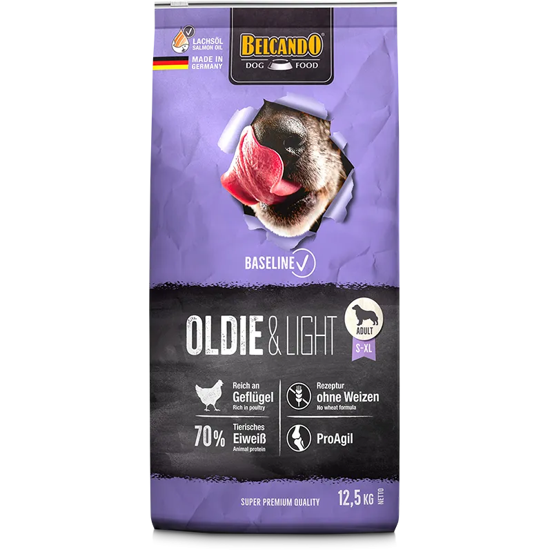 Belcando Baseline Oldie and Light Dry Food with poultry for S to XL Breed Adult Dogs 1 kg