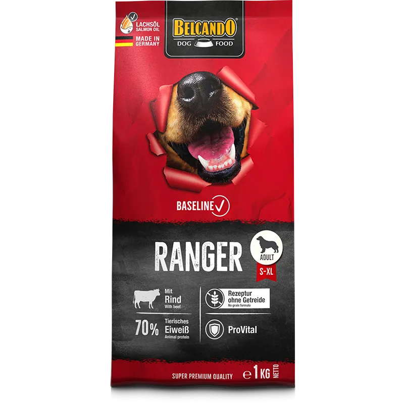 Belcando Baseline Ranger Gf Dry Food for adult S to XL with beef 1 kg