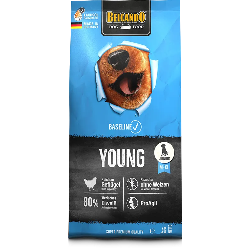 Belcando Baseline Young Dry Food with poultry for M to XL Breed junior Dogs 1 kg