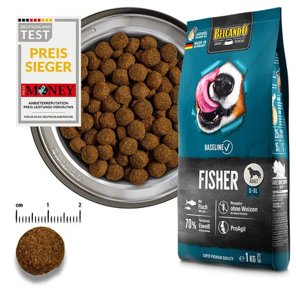 Belcando Baseline Fisher Dry Food with Fisher for S to XL Breed Adult Dogs 12.5 kg