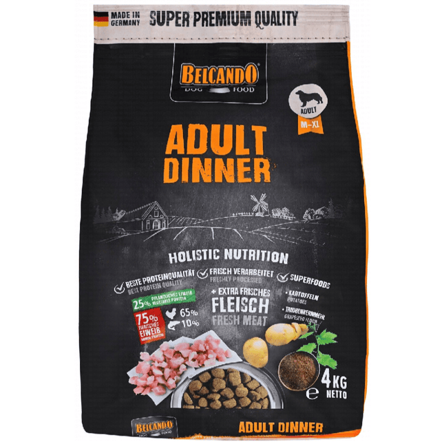 Belcando Dog Belcando Adult dinner Dog Dry Food ( M-XL) 4 kg