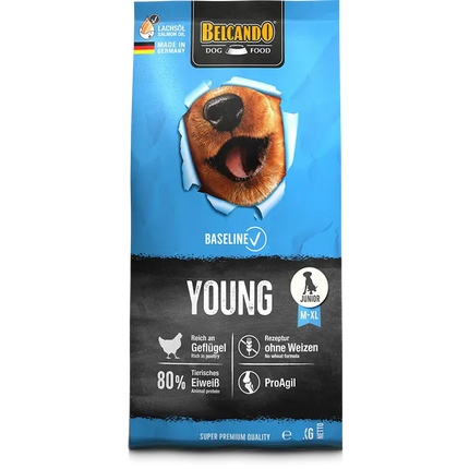 Belcando Dog Belcando Baseline Young Dry Food with poultry for M to XL Breed junior Dogs 1 kg