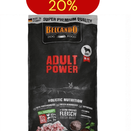 Belcando Dog Belcando Dog Adult Power Dry Food ( M-XL )12.5Kg Discount 20%