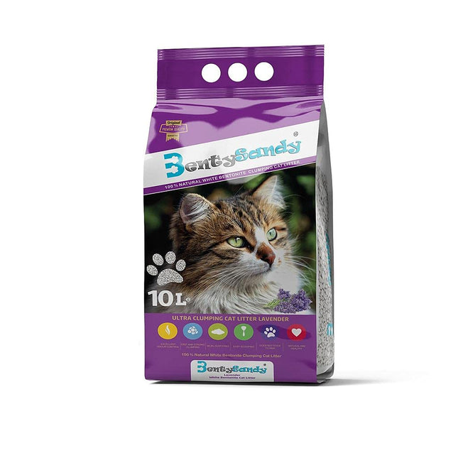 Benty Sandy Cat Benty Sandy Clumping Litter Lavender Scent 10 L