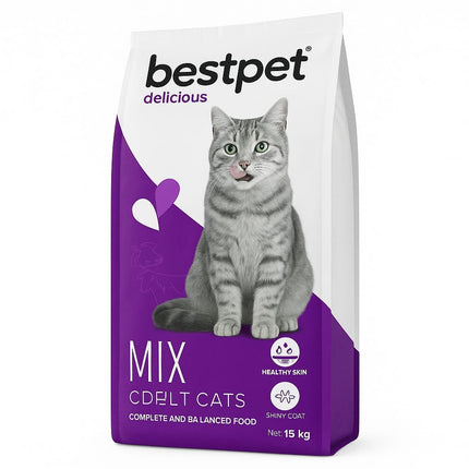 BestPet Cat Bestpet Dry Food with mix for Adult Cats 1 kg
