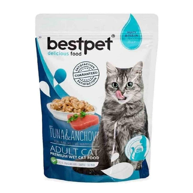 BestPet Cat BestPet Jelly Tons and Anchovy Cat Food 85 Gr
