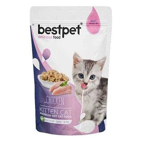 BestPet Cat Bestpet Wet Food with Chicken in Jelly for Kittens 85 g