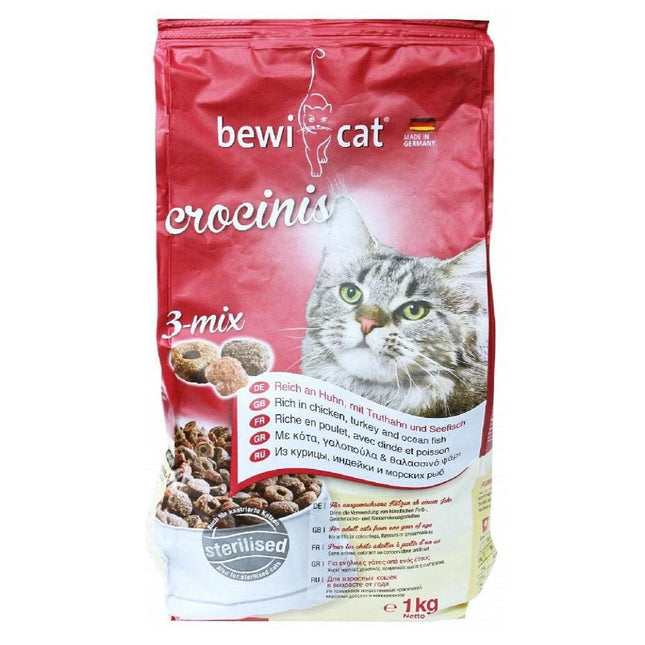 Bewi Cat Cat Bewi Cat Crocinis 3 Mix for Sterilized Adult Cats 1 kg