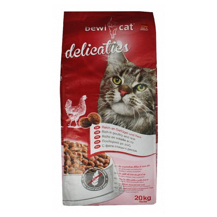 Bewi Cat Cat Bewi Cat Delicaties Dry Food with Poultry And Rice for Adult Cats 20 kg