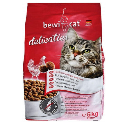 Bewi Cat Cat Bewi Cat Delicaties Dry Food with Poultry And Rice for Adult Cats 5 kg