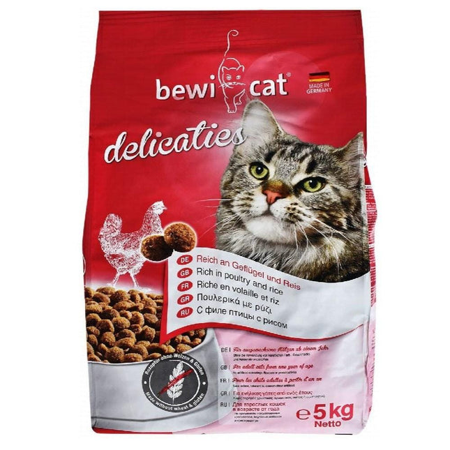 Bewi Cat Cat Bewi Cat Delicaties Dry Food with Poultry And Rice for Adult Cats 5 kg