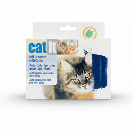 Bioline Cat Catit Self Groomer with Catnip Wall Mounted Self Grooming Brush for Cats