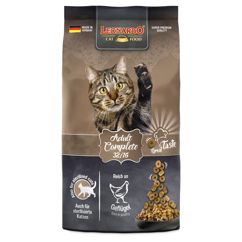 Leonardo Dry Food For Adult Cats Complete 32/16 With Poultry 1.8 kg