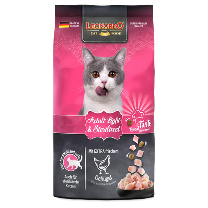 Leonardo Dry Food For Adult Cats Light and Sterilised With Poultry 300 gr