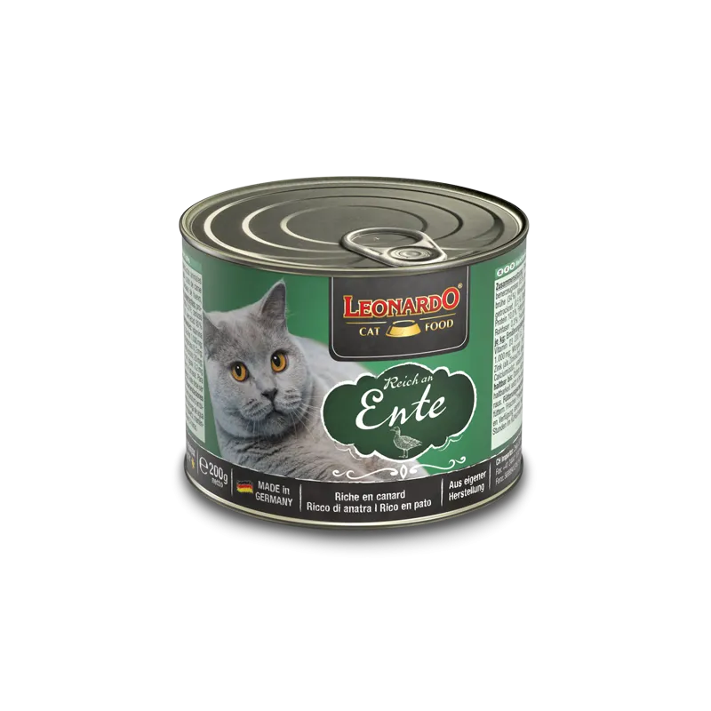 Leonardo Adult Cat Wet Food Rich In Duck 200 gr