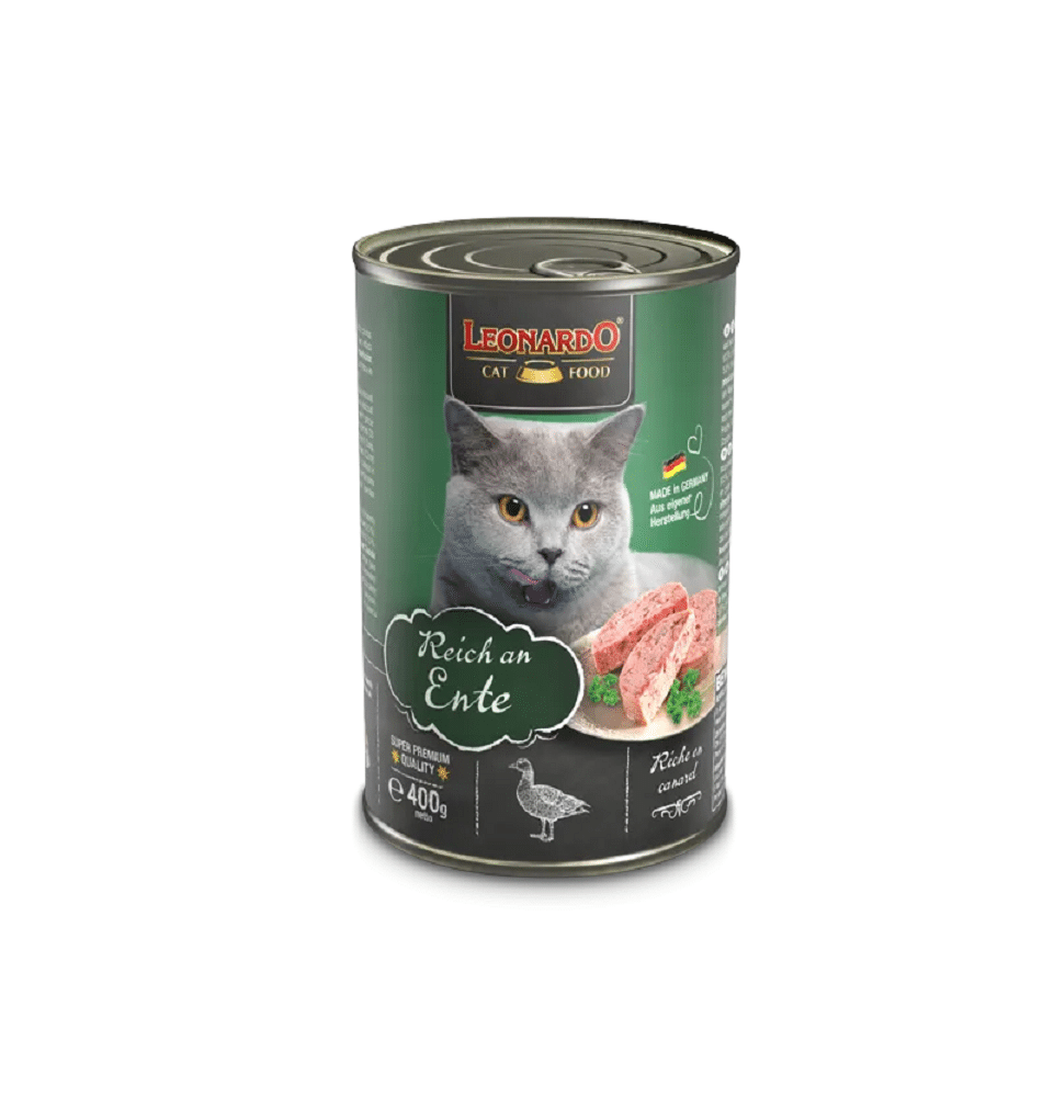 Leonardo Adult Cat Wet Food Rich In Duck 400 gr