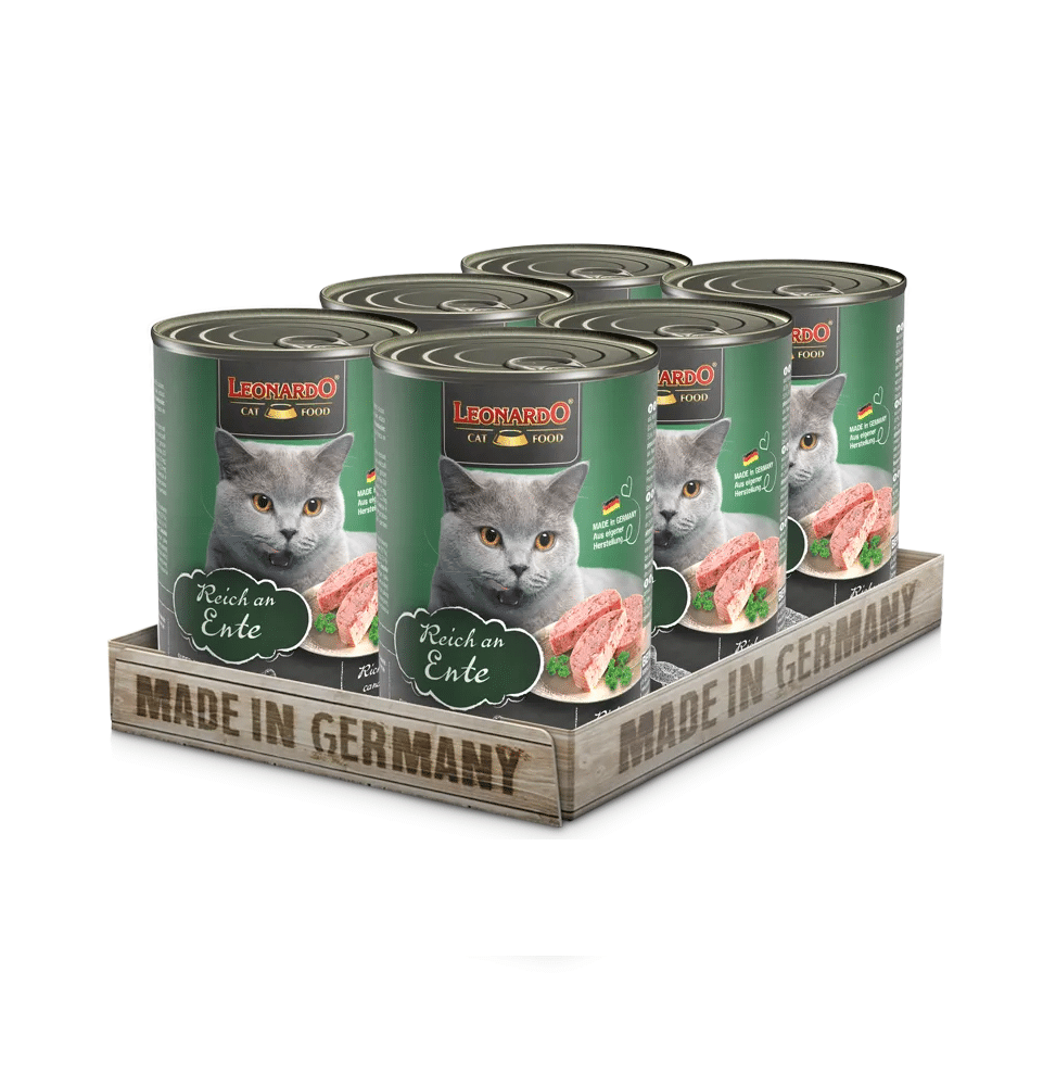 Leonardo Adult Cat Wet Food Rich In Duck 400 gr