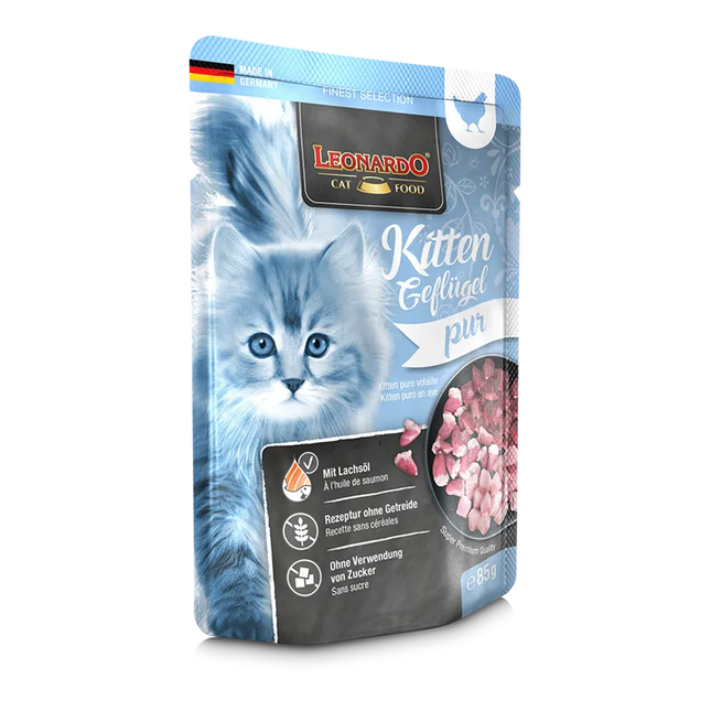 Leonardo Wet Food Kitten Cat with poultry 85 gr
