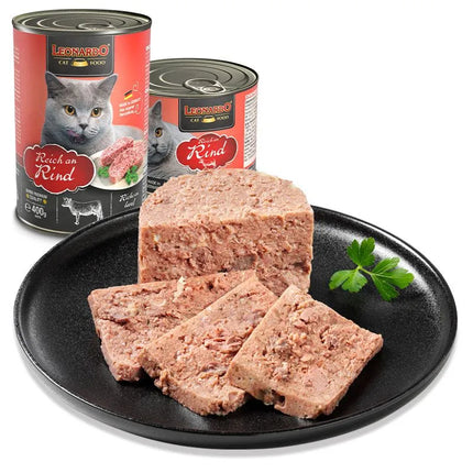 Leonardo Wet Food Rich In Beef For Adult Cats 200 gr