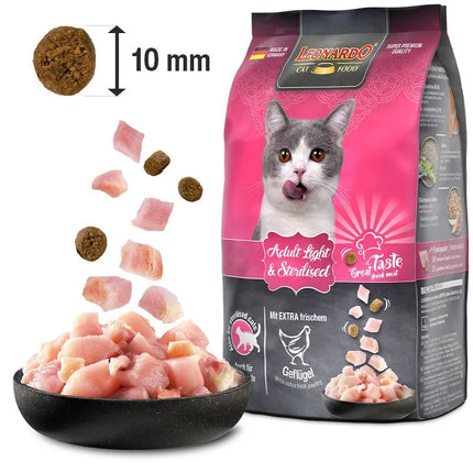 Leonardo Dry Food For Adult Cats Light and Sterilised With Poultry 300 gr