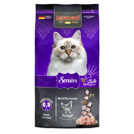 طعام ليوناردو الجاف للقطط المسنة بالدجاج (10+ سنوات) 2 كجم