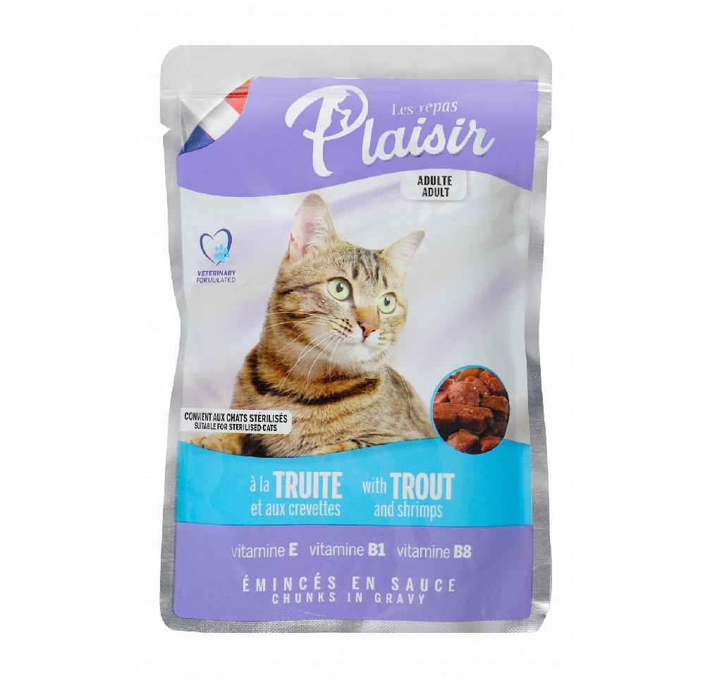 Les Repas Plaisir Wet Food with Shrimp for Adult Cats 100 gr