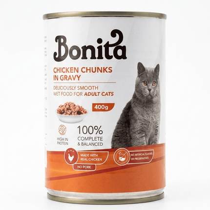 Bonita Cat Bonita Chicken Chunks in Gravy Wet Cat Food 400g