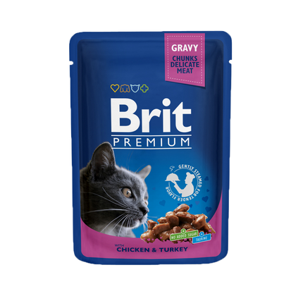 Brit Premium Cat Pouches with Chicken And Turkey