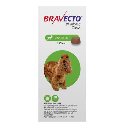 Bravecto Chewable Tablet Fluralaner For Dogs 10-20 kg