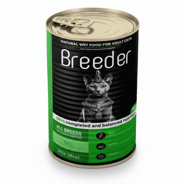 Breeder Cat Breeder  Wet Food for Adult Cats Mix Meat 400g