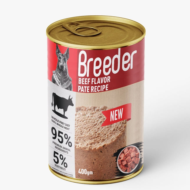 Breeder Dog Breeder Wet Food for Dogs Beef Flavor 400g