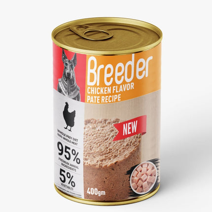 Breeder Dog Breeder Wet Food for Dogs Chicken Flavor 400g