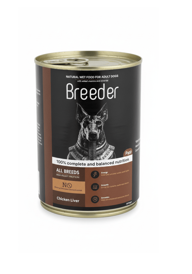 Breeder dog Breeder Wet Food for Dogs Chicken Liver Flavor 400g