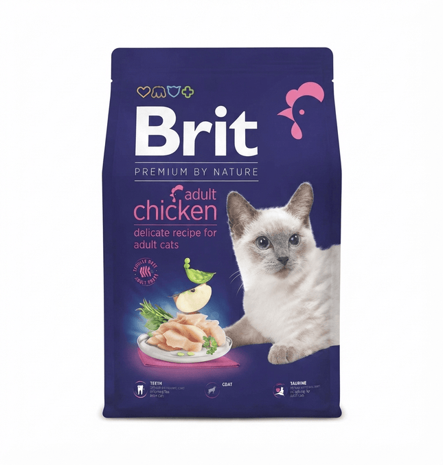 Brit Cat Brit Adult Chicken Dry Cat Food Chicken Flavor For Adult Cats 8 kg