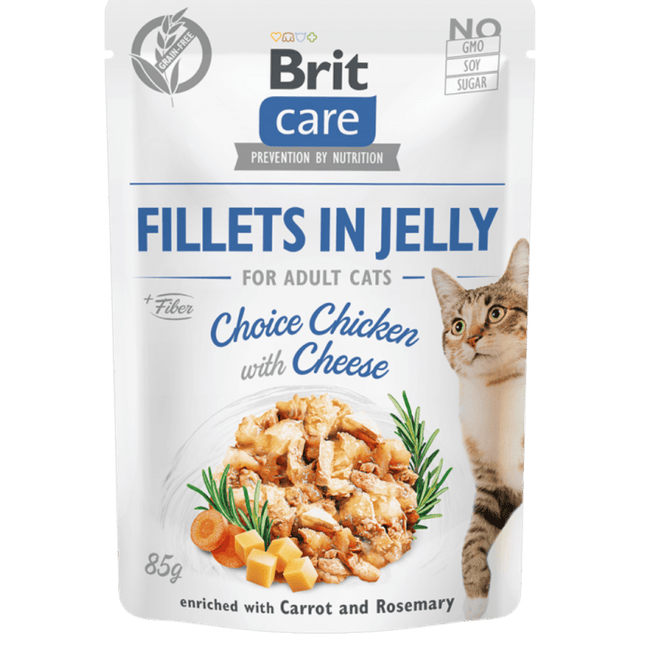 Brit Cat Brit Care Wet Food Fillets with Turkey and Shrimps in Jelly for Adult Cats 85 gr