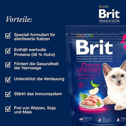Brit Cat Brit Premium by Nature Cat Sterilized Chicken 300g