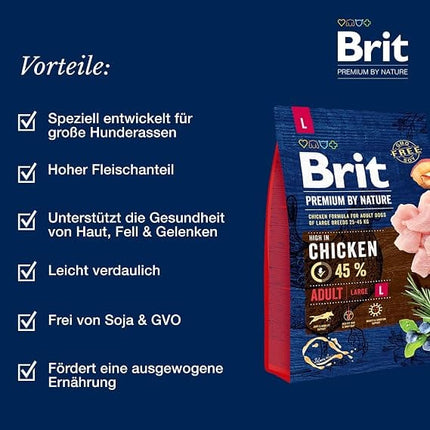 Brit Dog Brit Premium by Nature Adult Dogs Chicken L 3 kg