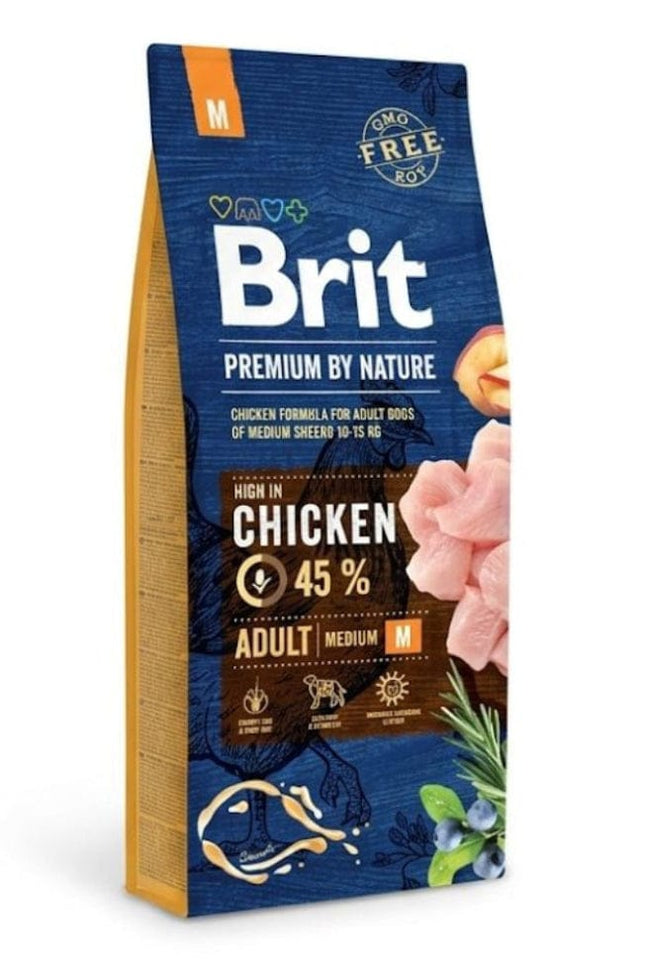 Brit Dog Brit Premium by Nature Adult Dogs Chicken M 15kg