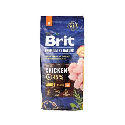 Brit Dog Brit Premium by Nature Adult Dogs Chicken M 15kg