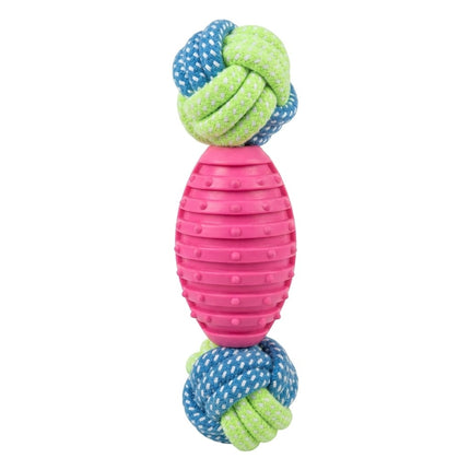 Buddy Pet Dog Buddy Pet Interactive Dog Rope Toy with Spiked Rubber Center Dental Care And Tug-of-War Toy